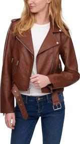 img 1 attached to Levis Womens Leather Asymmetrical Motorcycle Women's Clothing ~ Coats, Jackets & Vests