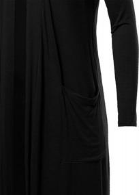 img 1 attached to Women'S Lightweight Long Sleeve Rayon Spandex Cardigan With Open Front Pockets