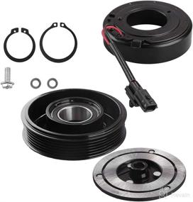 img 3 attached to Nissan Sentra 2007-2011 2.0L AC Compressor Clutch Assembly Repair Kit - Plate Pulley Bearing Coil - Air Conditioning