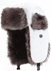 img 4 attached to Warm Russian Trooper Fur Ushanka Hat - YESURPRISE Trapper Winter Skiing Cap For Men & Women