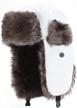 warm russian trooper fur ushanka hat - yesurprise trapper winter skiing cap for men & women logo