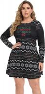 плюс размер уродливое рождественское платье-фигуристка-свитер для женщин - вечернее платье с длинным рукавом от hde логотип
