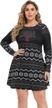 plus size ugly christmas sweater skater dress for women - long sleeve party dress by hde logo
