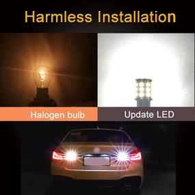 img 1 attached to 🔆 Upgraded Shuyee 3157 LED Bulb, Non-polarity 12V-24V Replacement for Back-Up Reverse Lights, Parking Lights, Tail Brake Lights, Turn Signal Lights - 3156 3056 3057 4157 3457 4057 - Pack of 4, Xenon White 6K