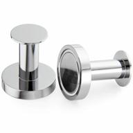 🧲 mavoro strong magnetic hooks: heavy duty neodymium magnets for hanging coats, bags, and more - set of 2 chrome magnet hooks logo