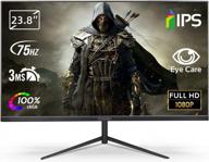 🖥️ htnzirl 23 8 inch computer monitor widescreen review: features built-in speaker, htnzirl-xsq-1, hdmi compatibility logo
