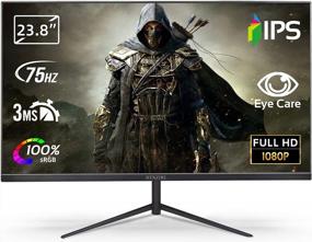 img 4 attached to 🖥️ HTNZIRL 23 8 Inch Computer Monitor Widescreen Review: Features Built-in Speaker, HTNZIRL-XSQ-1, HDMI Compatibility