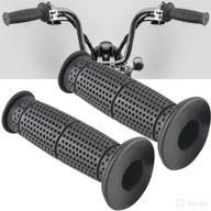 🏍️ katur 7/8" 22mm 24mm motorcycle handlebar grips - non slip rubber hand grips for atv, harley davidson, suzuki, honda, kawasaki, yamaha (black) логотип