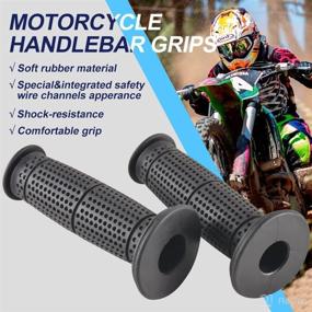 img 3 attached to 🏍️ KATUR 7/8" 22mm 24mm Motorcycle Handlebar Grips - Non Slip Rubber Hand Grips for ATV, Harley Davidson, Suzuki, Honda, Kawasaki, Yamaha (Black)