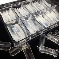 enforten 100pcs/box clear dual nail system form uv gel acrylic nail mold artificial nail tip with scale logo