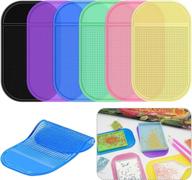 🔒 non-slip sticky mat for diamond painting tools - securely hold tray and accessories (6 pieces) logo