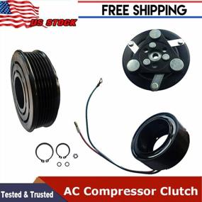 img 3 attached to (4CYL 1.7L) A/C Compressor Clutch Assembly Kit Pulley Coil Plate Fit 2001 2002 2003 2004 2005 Honda Civic AC Clutch Kit Compressor Assembly TRS090