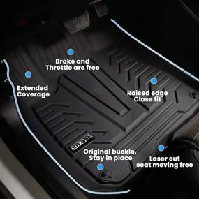 img 2 attached to 🚗 Auxko Floor Mats for KIA K5 2021-2023/Hyundai Sonata 2020-2023 - All Season Anti-Slip Car Mats, Full Set Liners - Odorless, Weatherproof Accessories