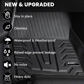 img 1 attached to 🚗 Auxko Floor Mats for KIA K5 2021-2023/Hyundai Sonata 2020-2023 - All Season Anti-Slip Car Mats, Full Set Liners - Odorless, Weatherproof Accessories