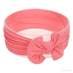 img 2 attached to 👶 Soft and Stylish Baby Girl Nylon Headbands: Perfect Hair Accessory for Newborns, Infants, and Toddlers