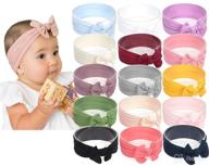 👶 soft and stylish baby girl nylon headbands: perfect hair accessory for newborns, infants, and toddlers logo