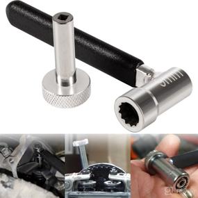 img 4 attached to 🔧 Johntruck 2PCS Valve Tappet Engine Adjuster Tool for Motorcycles ATC, ATV & Scooter Gy6 - 9mm Valve Screw Adjusting Socket Wrench with 3mm Adjustment Head
