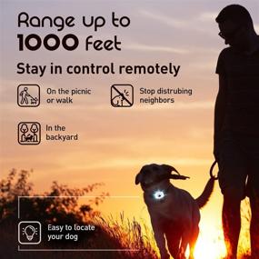 img 2 attached to 🐶 Waterproof Remote Dog Training Collar with LED Light - Ideal for Small Dogs 5-15lbs - 1000 Feet Range