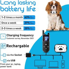 img 1 attached to 🐶 Waterproof Remote Dog Training Collar with LED Light - Ideal for Small Dogs 5-15lbs - 1000 Feet Range