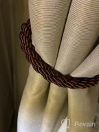 img 1 attached to Stylish Brown Magnetic Curtain Tiebacks - Set Of 2, Decorative Window Drapery Holdbacks For Blackout And Sheer Window Treatments, Durable Weave Tie Back Holders review by Steven Ross