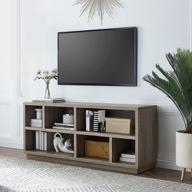 modern gray oak tv stand - perfect fit for tv's up to 65 inches with bowman rectangular design логотип