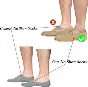 img 1 attached to No More Slip-Ups: JORMATT Men'S And Women'S No Show Cotton Socks With Non-Slip Grips For Loafers, Sneakers And Boat Shoes