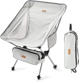 img 4 attached to Ultralight Folding Camping Chair By BISINNA - Portable, Collapsible & Lightweight For Outdoor Adventures!