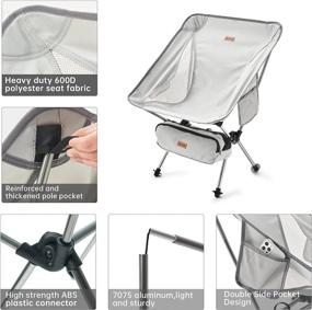 img 1 attached to Ultralight Folding Camping Chair By BISINNA - Portable, Collapsible & Lightweight For Outdoor Adventures!