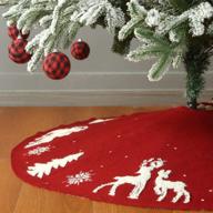 роскошная красная 3d вязаная юбка "рождественская елка" 48 дюймов - sattiyrch логотип