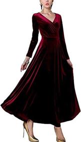 img 3 attached to 👗 Elevate your Style with Sevozimda Elegant Velvet Sleeve Dresses - Shop Women's Clothing and Dresses Now!