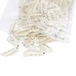 100pcs u-shape hair extension clips with rubber, 10-teeth 9 holes for diy snap comb wig (white beige) logo