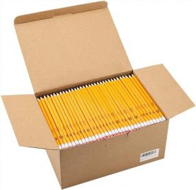 img 4 attached to Madisi Wood-Cased #2 HB Pencils, Yellow, Pre-Sharpened, Bulk Pack, 576 Pencils In Box