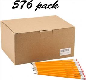 img 3 attached to Карандаши Madisi Wood-Cased #2 HB, желтые, предварительно заточенные, оптовая упаковка, 576 карандашей в коробке