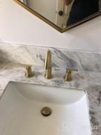 картинка 1 прикреплена к отзыву Upgrade Your Bathroom With TRUSTMI'S Elegant 2-Handle 8 Inch Widespread Sink Faucet In Brushed Nickel от Dewey Tory