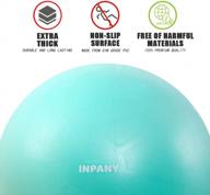 inpany exercise ball (45-85cm) - 2200lbs capacity, extra thick yoga ball chair for home & gym [green, 65cm] logo