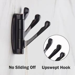 img 2 attached to Organize In Style With UMIRIO Heavy Duty Folding Coat Hook With 3 Arms, Perfect For Bathroom, Kitchen, And Garage