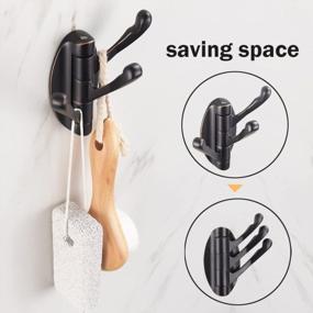 img 3 attached to Organize In Style With UMIRIO Heavy Duty Folding Coat Hook With 3 Arms, Perfect For Bathroom, Kitchen, And Garage