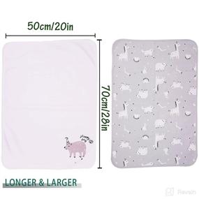 img 2 attached to 🐻 SWESEN 2 Pack Waterproof Diaper Changing Pad Liners, Portable Baby Changing Mat for Newborn Boys and Girls, Soft and Reusable, 20" x 28", White Bear