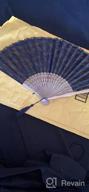 img 1 attached to Vintage Bamboo Wood Silk Folding Hand Fan For Women - Amajiji HBSY (23Cm) (003) review by Markus Calderon