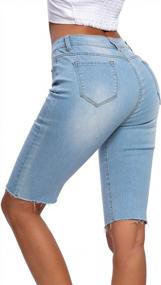 img 1 attached to Women'S High Waisted Ripped Hole Distressed Denim Shorts