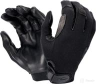 hatch tsk323 leather police duty glove - black with task light logo