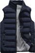 stay warm in style: vcansion men's outdoor padded jacket vest logo
