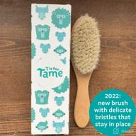 👶 tame baby & toddler premium wooden hair brush with naturally soft bristles - prevents cradle cap - ideal registry gift logo