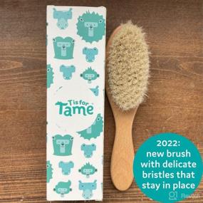 img 2 attached to 👶 Tame Baby & Toddler Premium Wooden Hair Brush with Naturally Soft Bristles - Prevents Cradle Cap - Ideal Registry Gift