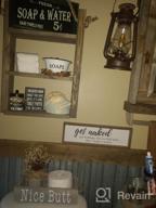 img 1 attached to Add Humor To Your Bathroom With VILIGHT'S Funny Farmhouse Get Naked Sign - 16X5 Inches review by Michael Dixon