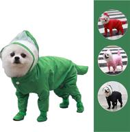 🐶 seis small dog raincoat: hooded pet rain wear with rain boots - waterproof teddy poncho for light breathable protection - adjustable pet mackintosh outfit логотип