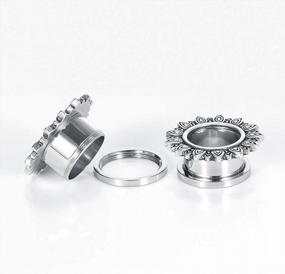 img 2 attached to Upgrade Your Ear Piercing Game With TBOSEN'S Stainless Steel Ear Gauges In 2G-5/8" Sizes - Set Of 2 Flesh Tunnels Expander Plugs With Stretcher For Stylish Piercing Jewelry In 6Mm-16Mm