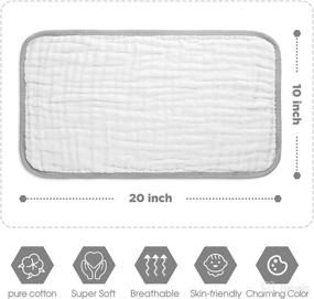 img 3 attached to 👶 6-Pack Unisex Baby Muslin Burp Cloths Set - Essential Burping Clothes for Newborn Boys and Girls