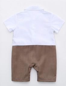 img 3 attached to 👶 Рубашка-жилетка с галстуком и смокингом для младенца мальчика HMD: Стильный комбинезон для вашего малыша