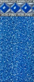 img 4 attached to Upgrade Your Above-Ground Pool With Smartline Crystal Tile Liner - 28Ft, Strong & Durable 20 Gauge Vinyl For Steel-Sided Pools